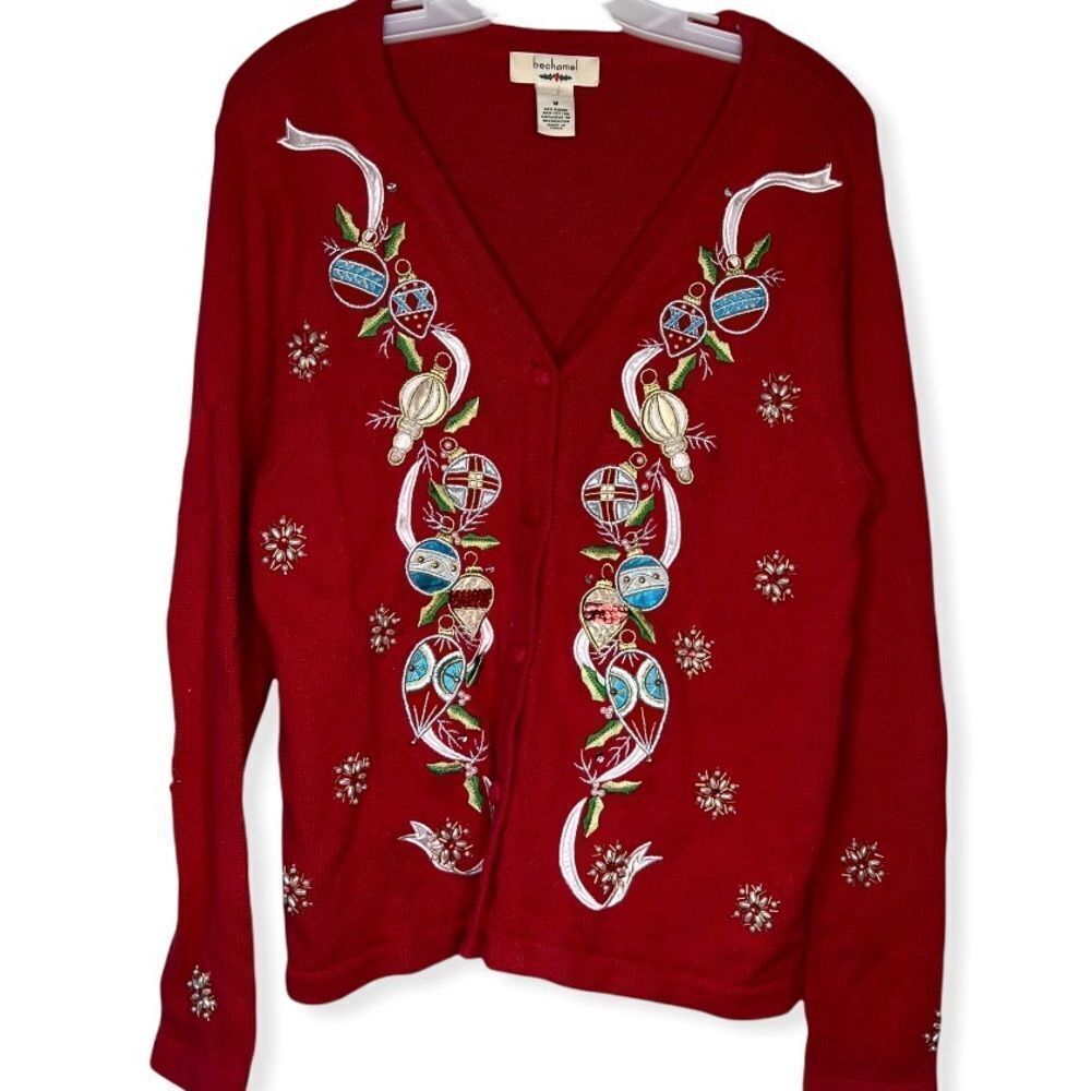 Vintage Bechamel Christmas Cardigan‎ Sweater